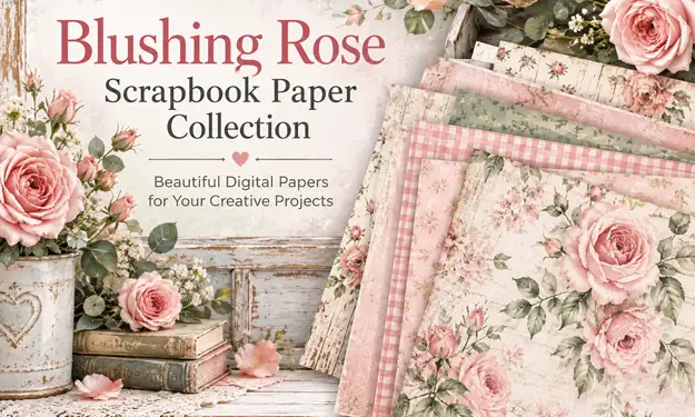 Samples of the Papers Included in the Blushing Rose Collection