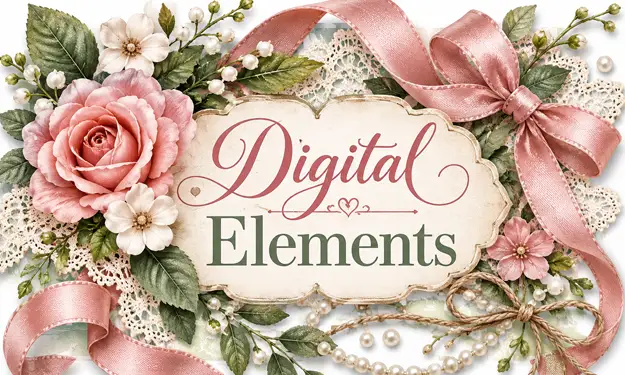 Digital Elements Banner for Boutique Scrapbook Papers