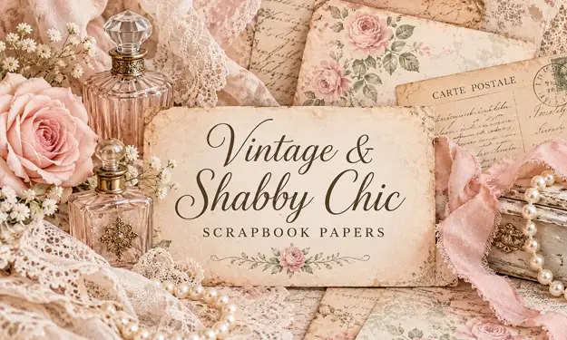 Vintage & Shabby Chic Sampling of What is in This Paper Collection