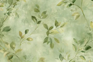 Sagey Green Paper with Leaves