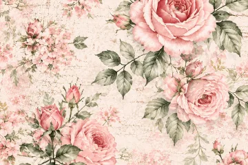 Beautiful Large Rose Floral Paper