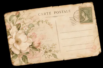 Transparent Vintage Postcard