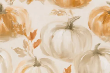 Soft Cream and Orange Pumpkin Scrapbook Paper