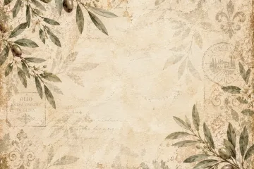 Cream Paper with Olive Branches