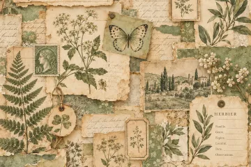Botanical Scrapbook Paper
